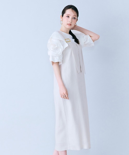 Audie a Muses(オーディアミューズ)の「前ファスナージャンパードレス(ワンピース・レディース・ベージュ/ブラック・38/42)」の16枚目の写真