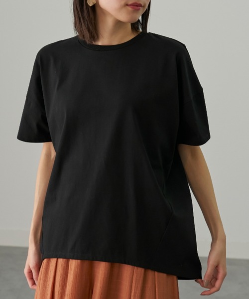 BELLUNA(ベルーナ)の「【接触冷感 汗ジミ防止】360°サマ見えコクーンTシャツ(Tシャツ/カットソー・レディース・ライム/オフホワイト/ブラック/ロイヤルブルー/モカ・LARGE/MEDIUM/X-LARGE)」の22枚目の写真