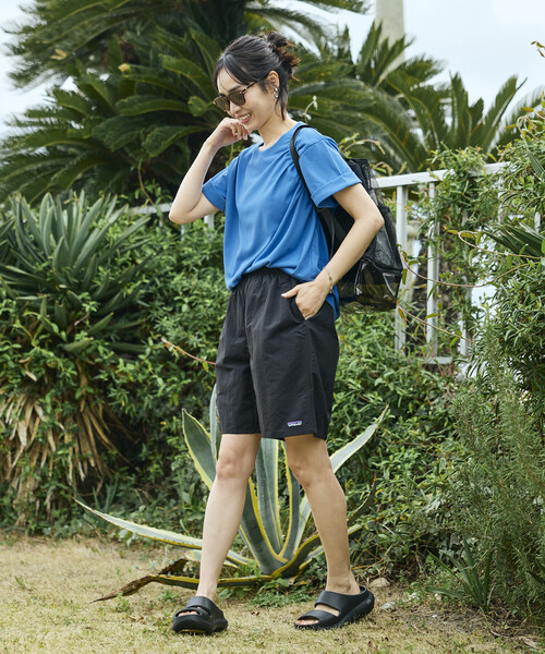 FREAK'S STORE（フリークスストア）の「<接触冷感/UV> AIRDRY HIGHCOOL ロールアップTシャツ（Tシャツ/カットソー・レディース・ブラック/オフホワイト/ピンク/ブルー/モカ・ﾌﾘ-）」の6枚目の写真