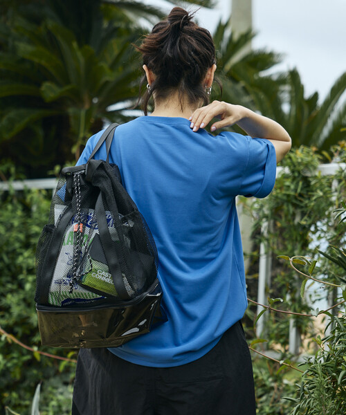 FREAK'S STORE（フリークスストア）の「<接触冷感/UV> AIRDRY HIGHCOOL ロールアップTシャツ（Tシャツ/カットソー・レディース・ブラック/オフホワイト/ピンク/ブルー/モカ・ﾌﾘ-）」の10枚目の写真