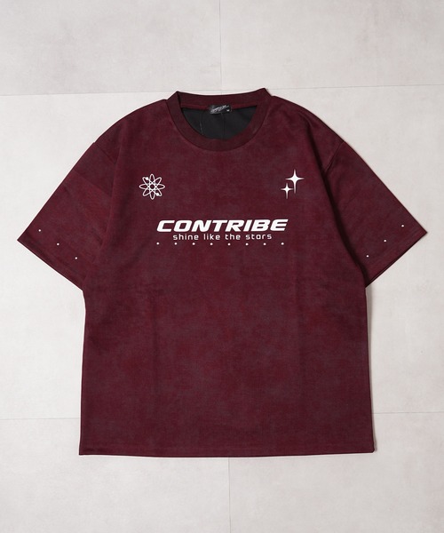 1111clothing(ワンフォークロージング)の「スタッズ ゲームデザイン Tee / Studs Game Design T-Shirt(Tシャツ/カットソー・メンズ・ブラック/ワイン・M/L)」の18枚目の写真