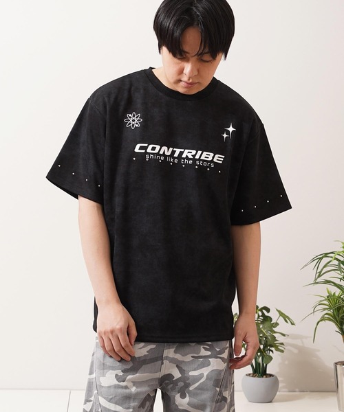 1111clothing(ワンフォークロージング)の「スタッズ ゲームデザイン Tee / Studs Game Design T-Shirt(Tシャツ/カットソー・メンズ・ブラック/ワイン・M/L)」の6枚目の写真