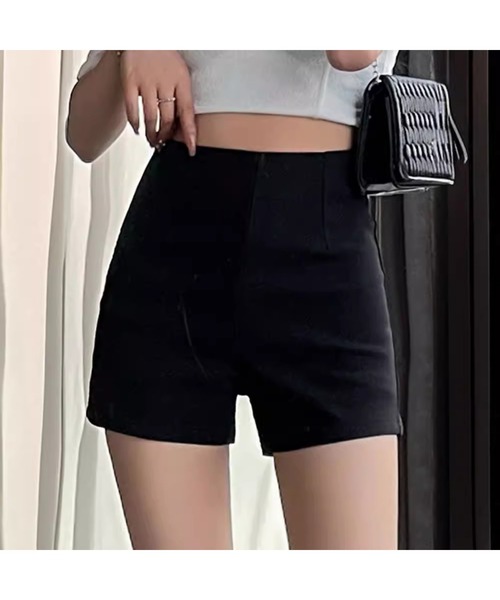 Bling Leads(ブリングリーズ)の「【Bls】 【ZL】【Bling Leads】ハイウエスト ホットパンツ(その他パンツ・レディース・ホワイト/ブラック・FREE)」の2枚目の写真