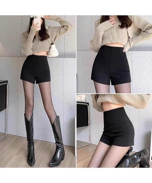 Bling Leads(ブリングリーズ)の「【Bls】 【ZL】【Bling Leads】ハイウエスト ホットパンツ(その他パンツ・レディース・ホワイト/ブラック・FREE)」の6枚目の写真