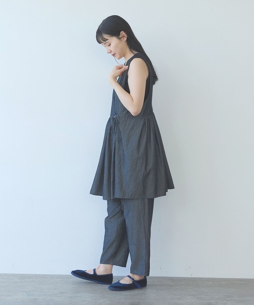 yuni(ユニ )の「R/C soft denim cachecoeur bistier blouse(シャツ/ブラウス・レディース・ネイビー・FREE)」の10枚目の写真