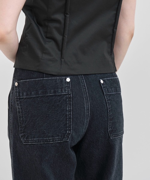 TANAKA(タナカ)の「NEW CLASSIC WORK JEANS(デニムパンツ・レディース・ブラック・26/25/27)」の3枚目の写真
