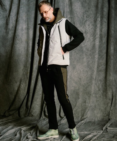 wjk(ダヴルジェイケイ)の「mcg3810- solid zip vest ジップベスト(2602 ny59j)(ベスト・メンズ・グレー/スミクロ・S/M/L/XL)」の6枚目の写真