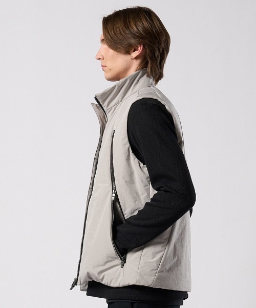 wjk(ダヴルジェイケイ)の「mcg3810- solid zip vest ジップベスト(2602 ny59j)(ベスト・メンズ・グレー/スミクロ・S/M/L/XL)」の9枚目の写真
