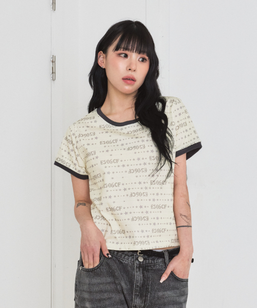 ESCAPEFROM（エスケープフロム）の「スタラインリンガー半袖Tシャツ [4カラー]（Tシャツ/カットソー・レディース・ブルー/グレー/レッド/イエロー・MEDIUM）」の6枚目の写真