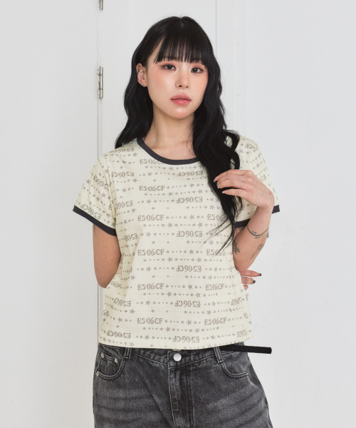 ESCAPEFROM（エスケープフロム）の「スタラインリンガー半袖Tシャツ [4カラー]（Tシャツ/カットソー・レディース・ブルー/グレー/レッド/イエロー・MEDIUM）」の8枚目の写真