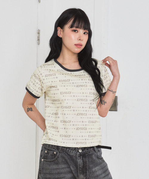 ESCAPEFROM（エスケープフロム）の「スタラインリンガー半袖Tシャツ [4カラー]（Tシャツ/カットソー・レディース・ブルー/グレー/レッド/イエロー・MEDIUM）」の9枚目の写真