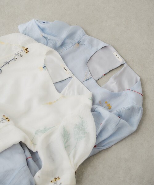 Kastane（カスタネ）の「【SAWAMOTO企画/WEB限定】SOLASE BLOOM ONEPIECE（ワンピース・レディース・サックスブルー/アイボリー・0/1）」の22枚目の写真