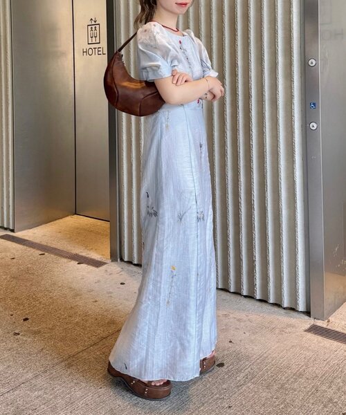 Kastane（カスタネ）の「【SAWAMOTO企画/WEB限定】SOLASE BLOOM ONEPIECE（ワンピース・レディース・サックスブルー/アイボリー・0/1）」の3枚目の写真