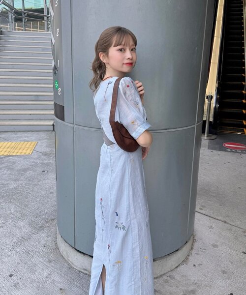 Kastane（カスタネ）の「【SAWAMOTO企画/WEB限定】SOLASE BLOOM ONEPIECE（ワンピース・レディース・サックスブルー/アイボリー・0/1）」の4枚目の写真