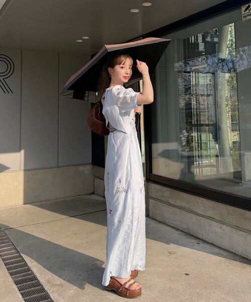 Kastane（カスタネ）の「【SAWAMOTO企画/WEB限定】SOLASE BLOOM ONEPIECE（ワンピース・レディース・サックスブルー/アイボリー・0/1）」の8枚目の写真