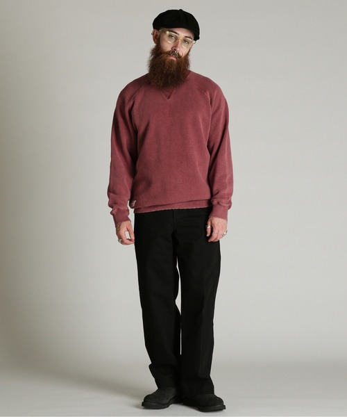 Schott(ショット)の「Schott/ショット/ASING DOUBLE V SWEAT/エイジング ダブル V スウェット(スウェット・メンズ・ダークグリーン/ブラック/ブラウン・M/2XL/XL/L)」の10枚目の写真