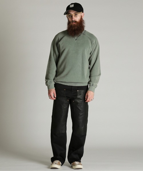 Schott(ショット)の「Schott/ショット/ASING DOUBLE V SWEAT/エイジング ダブル V スウェット(スウェット・メンズ・ダークグリーン/ブラック/ブラウン・M/2XL/XL/L)」の11枚目の写真