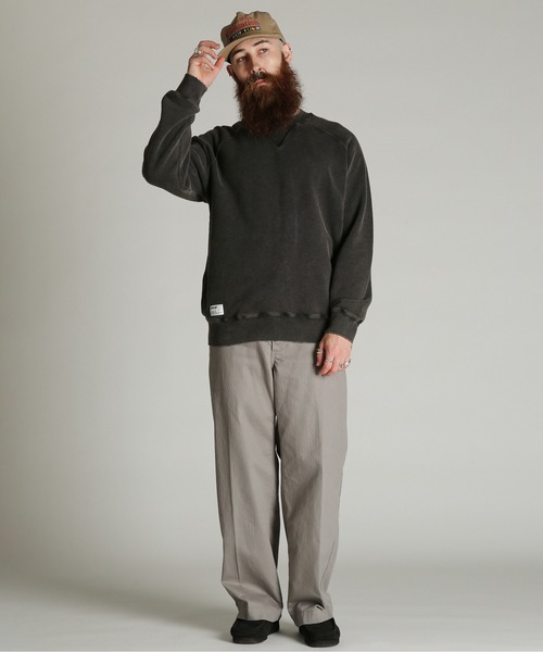 Schott(ショット)の「Schott/ショット/ASING DOUBLE V SWEAT/エイジング ダブル V スウェット(スウェット・メンズ・ダークグリーン/ブラック/ブラウン・M/2XL/XL/L)」の9枚目の写真