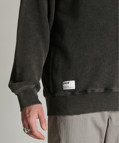 Schott(ショット)の「Schott/ショット/ASING DOUBLE V SWEAT/エイジング ダブル V スウェット(スウェット・メンズ・ダークグリーン/ブラック/ブラウン・M/2XL/XL/L)」の8枚目の写真