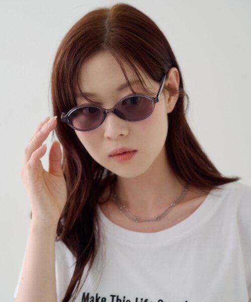 Kastane(カスタネ)の「オーバルサングラス(サングラス・レディース・グレー/ベージュ・FREE)」の8枚目の写真