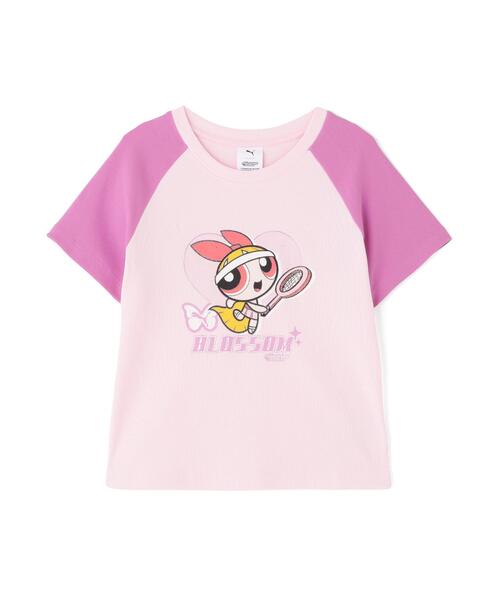 PUMA(プーマ)の「PUMA/プーマ/PPG SS TEE RAGLAN W(Tシャツ/カットソー・レディース・ブルー/ホワイト/ピンク・M/S/L)」の1枚目の写真