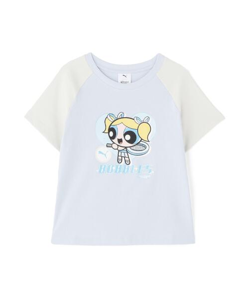 PUMA(プーマ)の「PUMA/プーマ/PPG SS TEE RAGLAN W(Tシャツ/カットソー・レディース・ブルー/ホワイト/ピンク・M/S/L)」の3枚目の写真