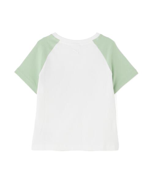 PUMA(プーマ)の「PUMA/プーマ/PPG SS TEE RAGLAN W(Tシャツ/カットソー・レディース・ブルー/ホワイト/ピンク・M/S/L)」の4枚目の写真