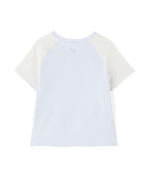 PUMA(プーマ)の「PUMA/プーマ/PPG SS TEE RAGLAN W(Tシャツ/カットソー・レディース・ブルー/ホワイト/ピンク・M/S/L)」の8枚目の写真