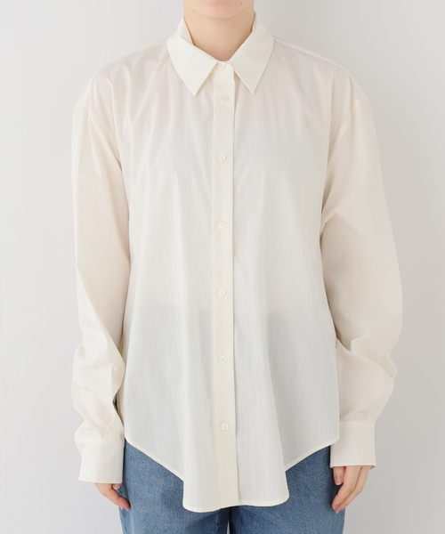 RECTO/レクト OPEN BACK DRAPED SHIRT (BEAN IVORY) シャツ RW26SWST003IV