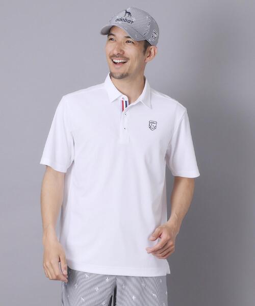 adabat(アダバット)の「【ADABAT NAVY】吸水速乾/UVカット カノコエンブレム半袖ポロシャツ(ポロシャツ・メンズ・ホワイト/ブラック/ベビーピンク・50/48/46/52)」の8枚目の写真
