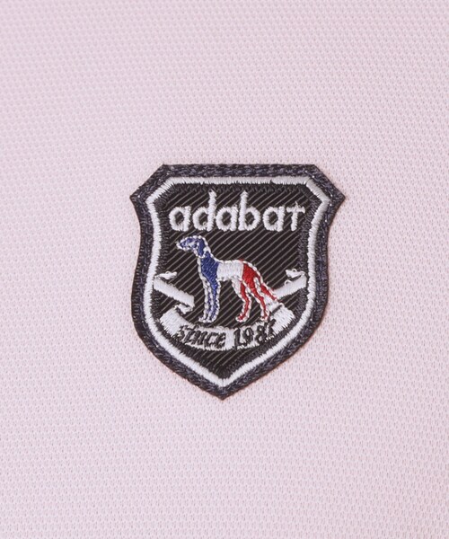 adabat（アダバット）の「【ADABAT NAVY】吸水速乾/UVカット カノコエンブレム半袖ポロシャツ（ポロシャツ・メンズ・ホワイト/ブラック/ベビーピンク・50/48/46/52）」の18枚目の写真