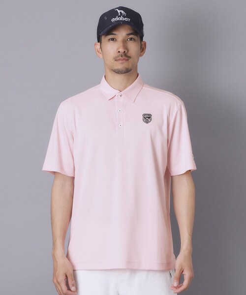 adabat（アダバット）の「【ADABAT NAVY】吸水速乾/UVカット カノコエンブレム半袖ポロシャツ（ポロシャツ・メンズ・ホワイト/ブラック/ベビーピンク・50/48/46/52）」の19枚目の写真