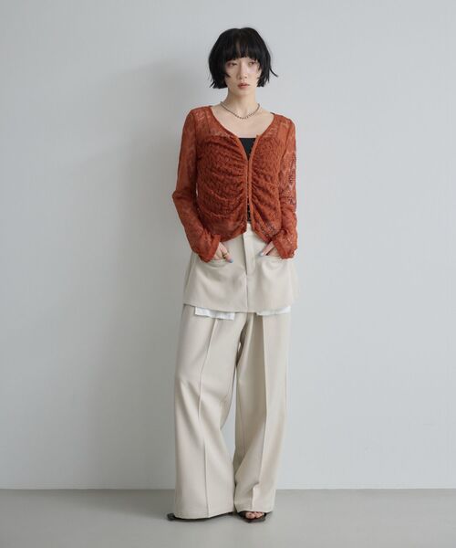 kivi(キヴィ)の「スカートレイヤードパンツ(スラックス・レディース・ブラック/ライトベージュ/ライトブルー・LARGE/MEDIUM)」の17枚目の写真