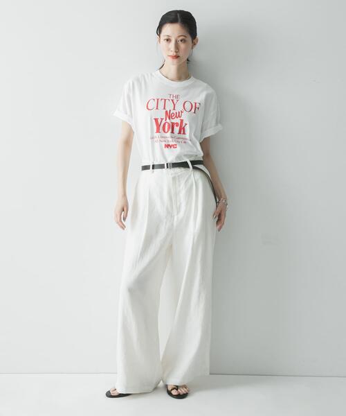 URBAN RESEARCH(アーバンリサーチ)の「『3サイズ展開』リネンイージーワイドスラックス(その他パンツ・レディース・オフホワイト/ブラック/ブラウン系その他・36/38/40)」の9枚目の写真