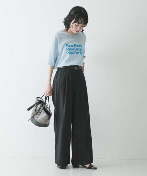 URBAN RESEARCH(アーバンリサーチ)の「『3サイズ展開』リネンイージーワイドスラックス(その他パンツ・レディース・オフホワイト/ブラック/ブラウン系その他・36/38/40)」の18枚目の写真