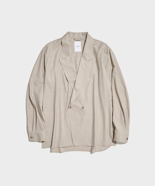 UJOH HOMME / ウジョーオム】別注Peaked Lapel Collar Shirt JKT
