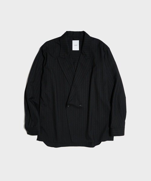 UJOH(ウジョー)の「【UJOH HOMME / ウジョーオム】別注Peaked Lapel Collar Shirt JKT(テーラードジャケット・メンズ・ベージュ/ブラック・4/5)」の2枚目の写真