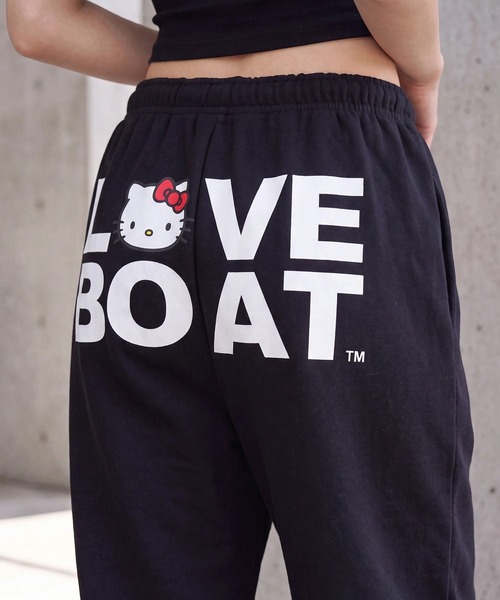 LOVE BOAT(ラブ・ボート)の「【HELLO KITTY/ハローキティ】×【LOVE BOAT/ラブボート】スウェットパンツ(スウェットパンツ・レディース・ブラック/杢グレー・S/M)」の16枚目の写真
