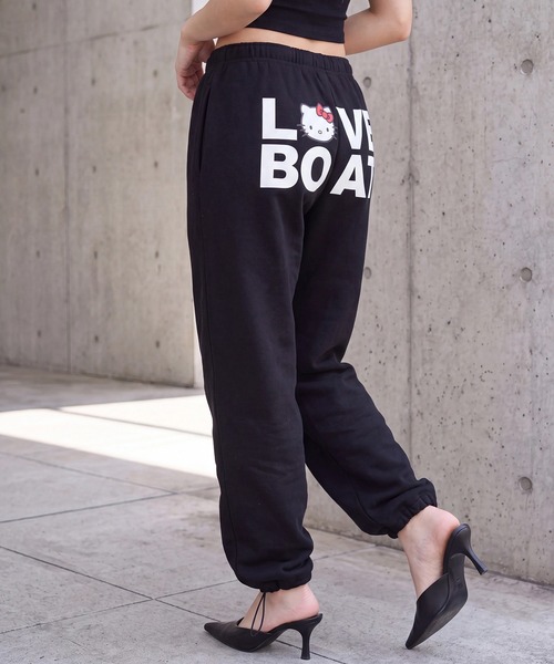 LOVE BOAT(ラブ・ボート)の「【HELLO KITTY/ハローキティ】×【LOVE BOAT/ラブボート】スウェットパンツ(スウェットパンツ・レディース・ブラック/杢グレー・S/M)」の17枚目の写真