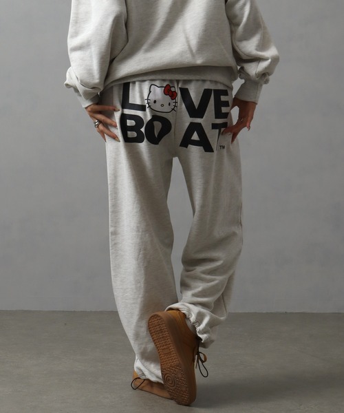LOVE BOAT(ラブ・ボート)の「【HELLO KITTY/ハローキティ】×【LOVE BOAT/ラブボート】スウェットパンツ(スウェットパンツ・レディース・ブラック/杢グレー・S/M)」の22枚目の写真