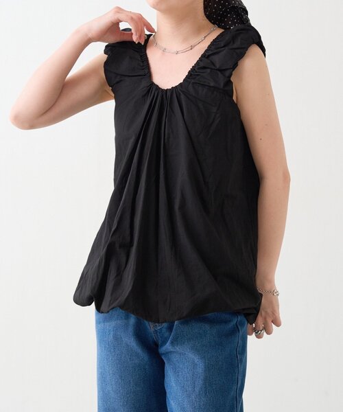 Kastane(カスタネ)の「【一部店舗限定/前後2WAY】Bバルーンバックリボンチュニック(チュニック・レディース・ブラック/オフホワイト・FREE)」の17枚目の写真