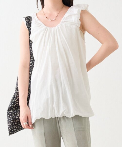 Kastane(カスタネ)の「【一部店舗限定/前後2WAY】Bバルーンバックリボンチュニック(チュニック・レディース・ブラック/オフホワイト・FREE)」の3枚目の写真