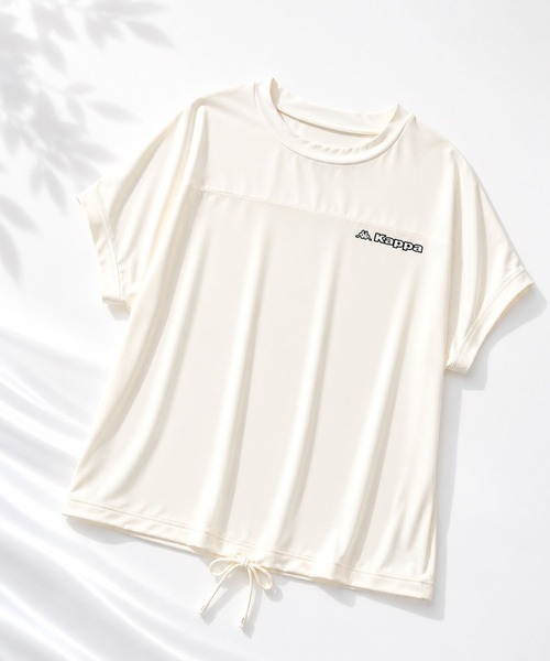 Kappa(カッパ)の「超冷感ドルマン半袖Tシャツ(Tシャツ/カットソー・レディース・ミント/オフホワイト/カーキ・MEDIUM/X-LARGE/LARGE)」の2枚目の写真