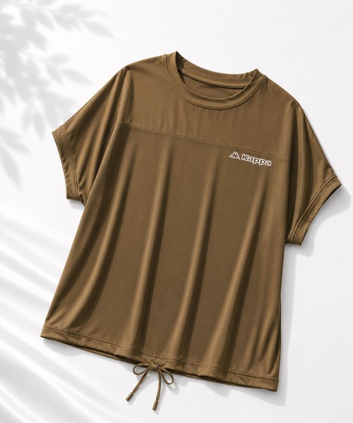 Kappa(カッパ)の「超冷感ドルマン半袖Tシャツ(Tシャツ/カットソー・レディース・ミント/オフホワイト/カーキ・MEDIUM/X-LARGE/LARGE)」の1枚目の写真