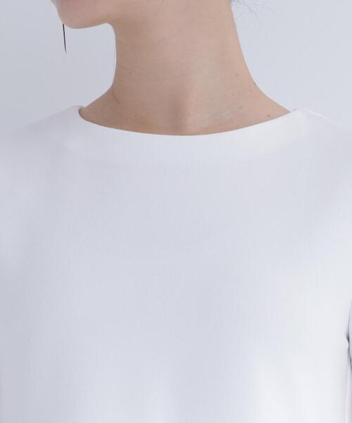 NATURAL BEAUTY BASIC(ナチュラルビューティーベーシック)の「【山本里菜さんコラボ】ドッキングペプラムカットソー(Tシャツ/カットソー・レディース・ブラック/オフホワイト・フリ-)」の8枚目の写真