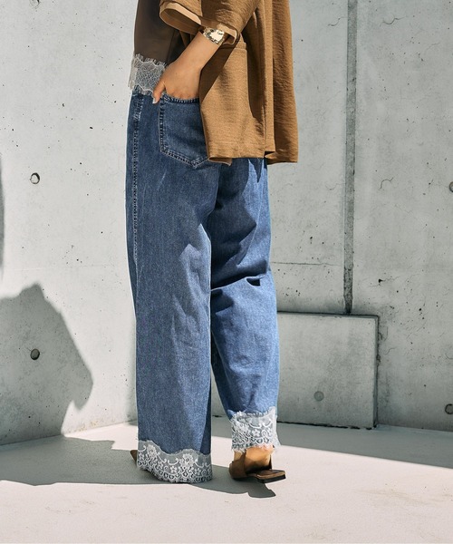 LEPSIM(レプシィム)の「スースー裾レースデニムパンツ 670524(デニムパンツ・レディース・ブルー/チャコールグレー・MEDIUM/LARGE)」の20枚目の写真