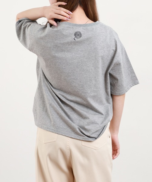 BARNDOOR(バーンドア)の「20/-天竺 いぬ・ねこポケT 26SS 半袖(Tシャツ/カットソー・レディース・ブラック系3/ホワイト系3/ブラック系2/グレー系3/グレー系2/ホワイト系2・FREE)」の12枚目の写真