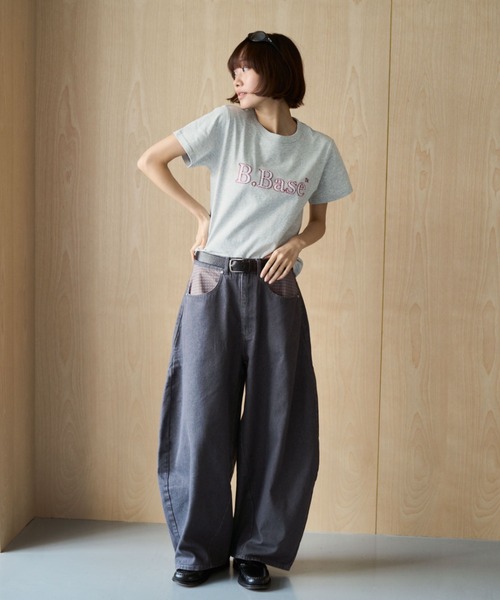 BROKEN BASE(ブロークンベース)の「Anorak Check Patchwork Denim / アノラックチェックパッチワークデニム(デニムパンツ・メンズ・ブラウン/インディゴブルー・MEDIUM/LARGE)」の14枚目の写真