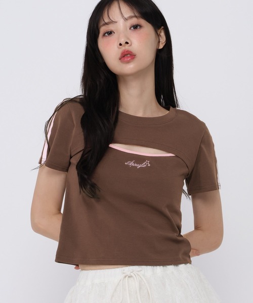3.3 Field Trip (3.3フィールドトリップ)の「3.3 Field Trip/スターロゴフロントオープンT(Tシャツ/カットソー・レディース・オフホワイト/ブラウン/ブラック・FREE)」の3枚目の写真