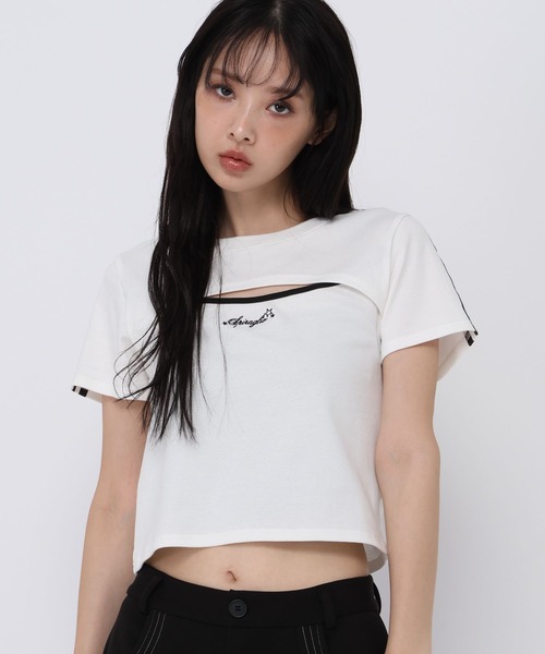 3.3 Field Trip (3.3フィールドトリップ)の「3.3 Field Trip/スターロゴフロントオープンT(Tシャツ/カットソー・レディース・オフホワイト/ブラウン/ブラック・FREE)」の18枚目の写真